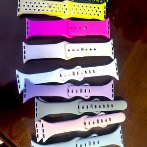 Lote 12 bands Stylish Multi-Color Silicone Watch Bands 38 mm